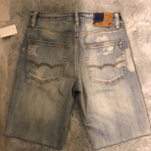 American Eagle Distressed Jean Shirts Size 26 o - Picture 6 of 8